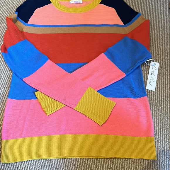 NWT ON THE ROAD striped Cotten sweater size S/M - Picture 7 of 7